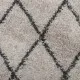 Шаги килим с дълъг косъм, модерен, бежово и антрацит, Ø 280 см