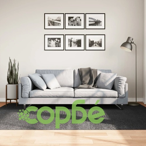 Килим IZA с къс косъм, скандинавски вид, антрацит, 160x230 см ➤ топ цена ➤ sorbe.bg