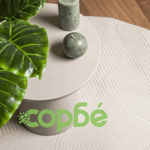 Килим IZA с къс косъм, скандинавски вид, кремав,  200 см ➤ топ цена ➤ sorbe.bg