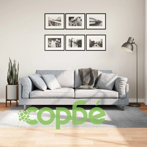 Килим IZA с къс косъм, скандинавски вид, сив, 140x200 см ➤ топ цена ➤ sorbe.bg