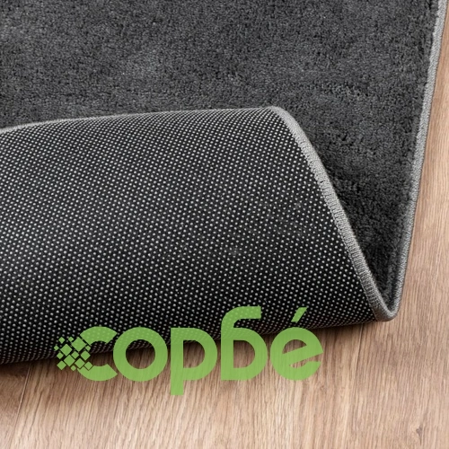 Килим OVIEDO с къс косъм, антрацит, 240x240 см ➤ топ цена ➤ sorbe.bg