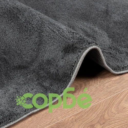 Килим OVIEDO с къс косъм, антрацит, 240x240 см ➤ топ цена ➤ sorbe.bg