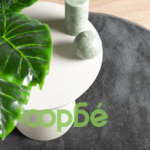 Килим OVIEDO с къс косъм, антрацит,  240 см ➤ топ цена ➤ sorbe.bg