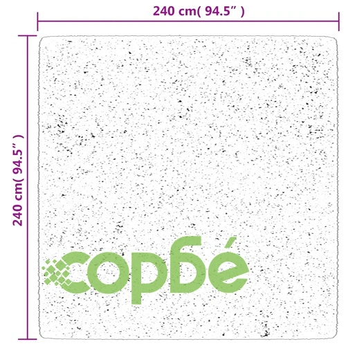 Килим OVIEDO с къс косъм, бежов, 240x240 см ➤ топ цена ➤ sorbe.bg