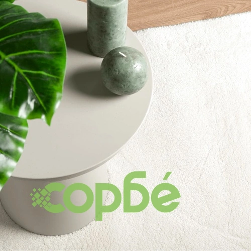 Килим OVIEDO с къс косъм, кремав, 200x200 см ➤ топ цена ➤ sorbe.bg