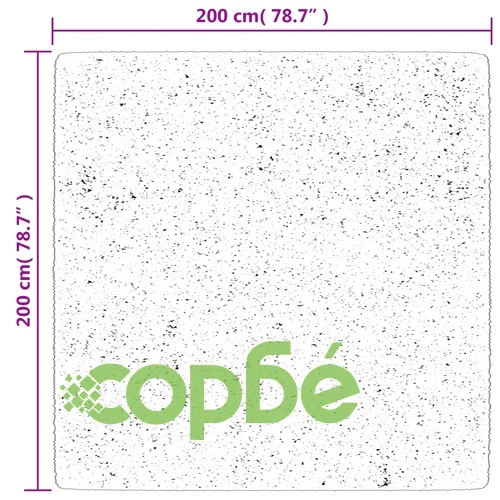 Килим OVIEDO с къс косъм, кремав, 200x200 см ➤ топ цена ➤ sorbe.bg