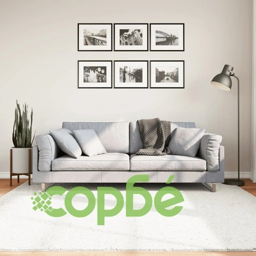 Килим OVIEDO с къс косъм, кремав, 200x200 см ➤ топ цена ➤ sorbe.bg