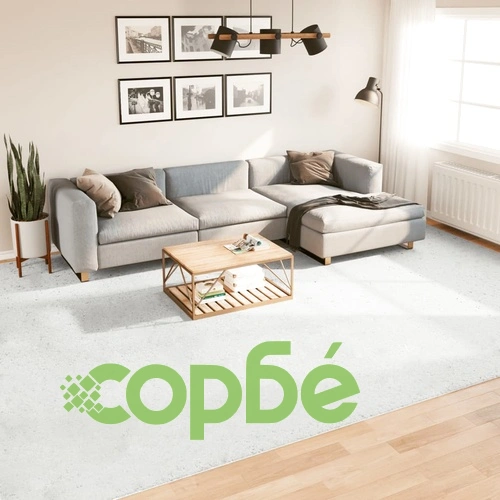 Килим OVIEDO с къс косъм, сив, 300x400 см ➤ топ цена ➤ sorbe.bg