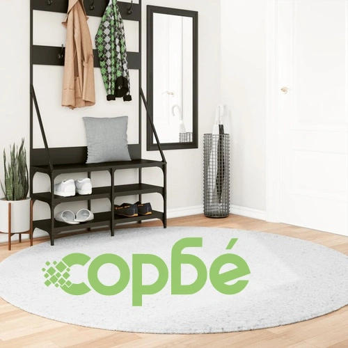 Килим OVIEDO с къс косъм, сив,  200 см ➤ топ цена ➤ sorbe.bg