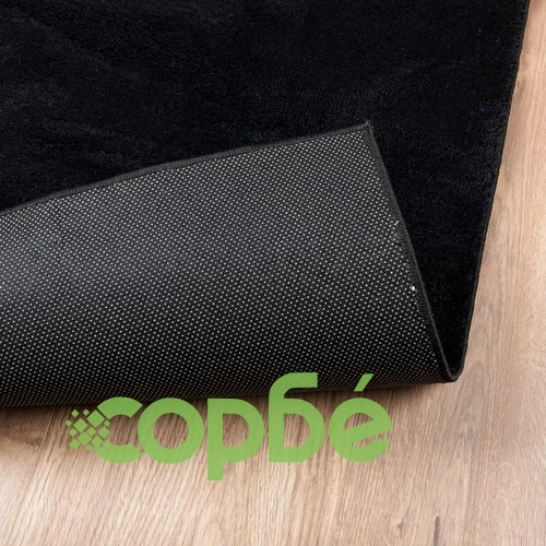 Килим OVIEDO с къс косъм, черен, 160x230 см ➤ топ цена ➤ sorbe.bg