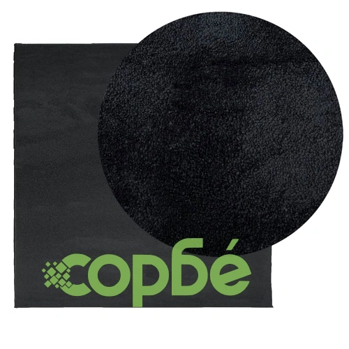 Килим OVIEDO с къс косъм, черен, 240x240 см ➤ топ цена ➤ sorbe.bg