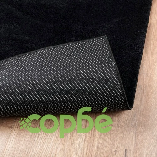 Килим OVIEDO с къс косъм, черен, 240x240 см ➤ топ цена ➤ sorbe.bg