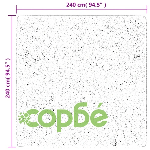 Килим OVIEDO с къс косъм, черен, 240x240 см ➤ топ цена ➤ sorbe.bg