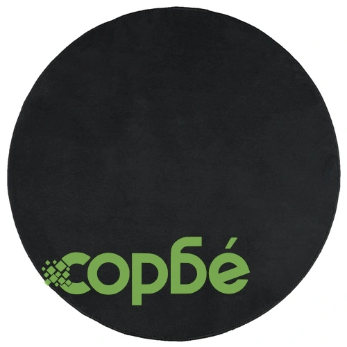 Килим OVIEDO с къс косъм, черен,  240 см ➤ топ цена ➤ sorbe.bg