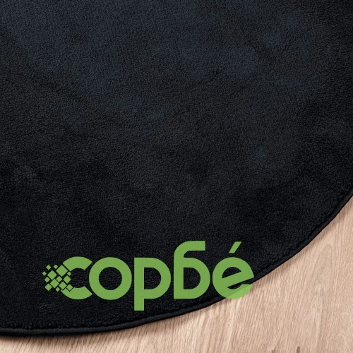 Килим OVIEDO с къс косъм, черен,  240 см ➤ топ цена ➤ sorbe.bg