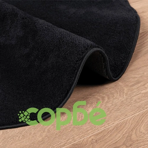 Килим OVIEDO с къс косъм, черен,  240 см ➤ топ цена ➤ sorbe.bg