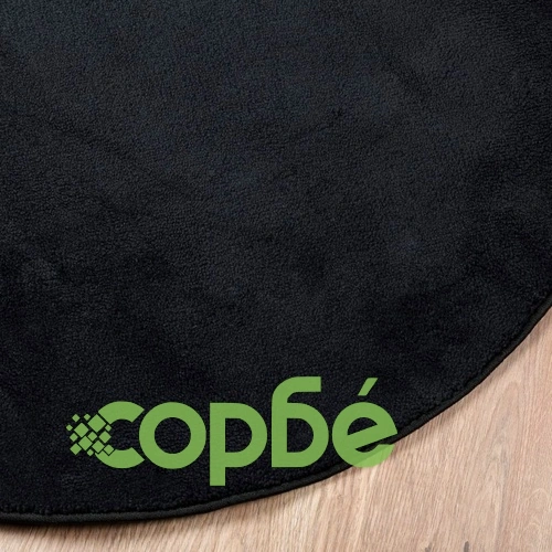 Килим OVIEDO с къс косъм, черен,  280 см ➤ топ цена ➤ sorbe.bg