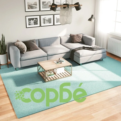 Килим OVIEDO с къс косъм, зелен, 240x340 см ➤ топ цена ➤ sorbe.bg