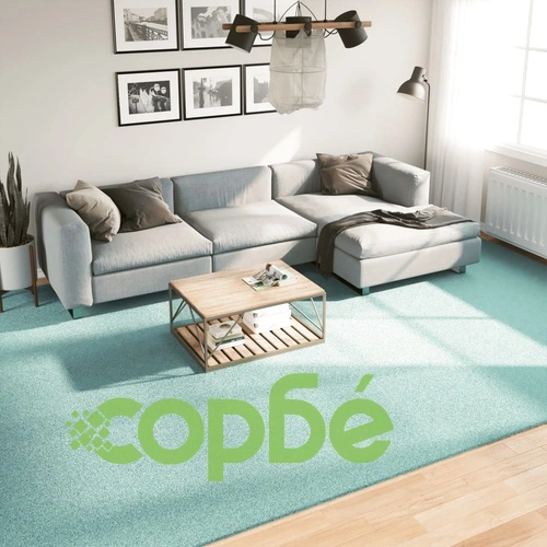 Килим OVIEDO с къс косъм, зелен, 300x400 см ➤ топ цена ➤ sorbe.bg
