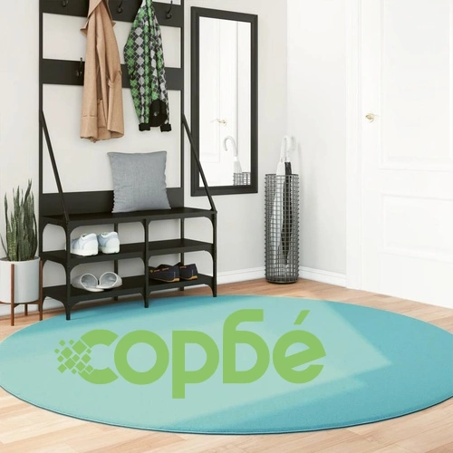 Килим OVIEDO с къс косъм, зелен,  200 см ➤ топ цена ➤ sorbe.bg