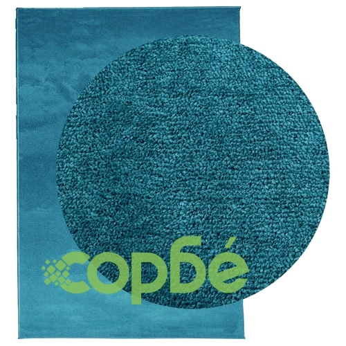 Килим OVIEDO с къс косъм, тюркоаз, 200x280 см ➤ топ цена ➤ sorbe.bg