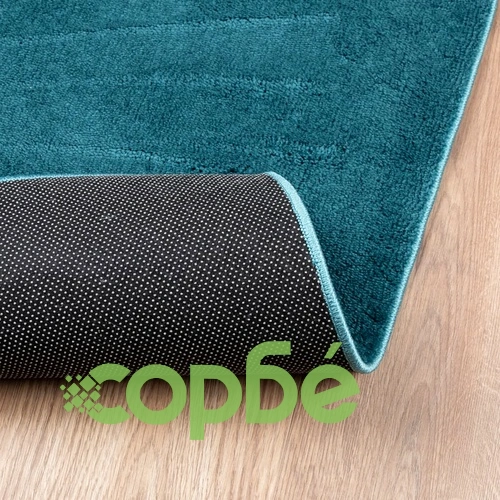 Килим OVIEDO с къс косъм, тюркоаз, 240x240 см ➤ топ цена ➤ sorbe.bg