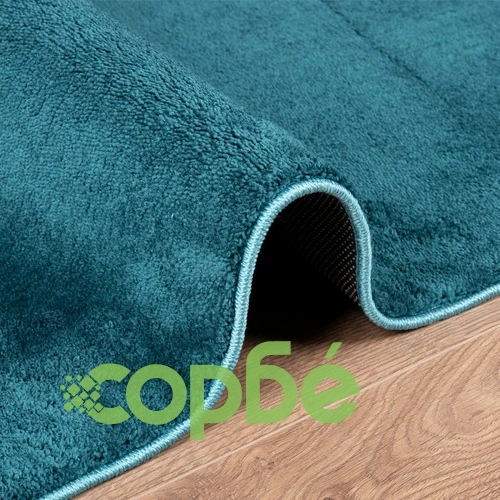 Килим OVIEDO с къс косъм, тюркоаз, 240x240 см ➤ топ цена ➤ sorbe.bg