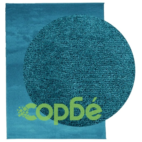 Килим OVIEDO с къс косъм, тюркоаз, 240x340 см ➤ топ цена ➤ sorbe.bg