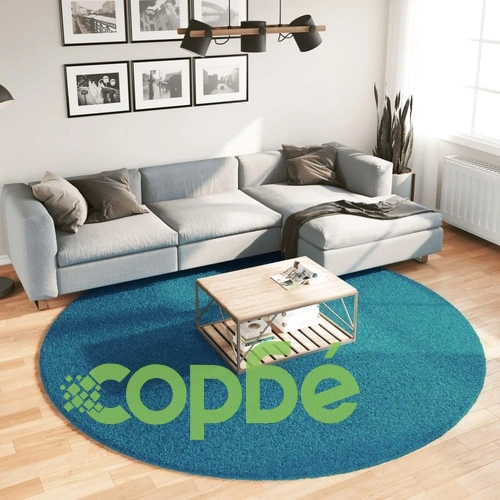 Килим OVIEDO с къс косъм, тюркоаз,  240 см ➤ топ цена ➤ sorbe.bg