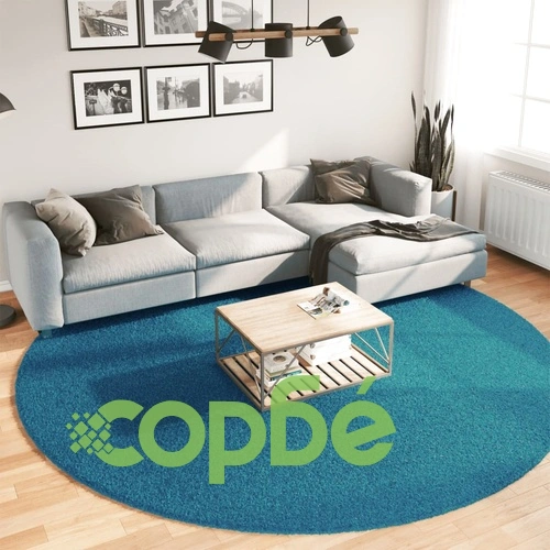 Килим OVIEDO с къс косъм, тюркоаз,  280 см ➤ топ цена ➤ sorbe.bg
