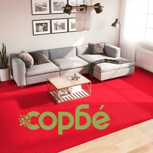 Килим OVIEDO с къс косъм, червен, 300x400 см ➤ топ цена ➤ sorbe.bg