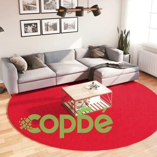 Килим OVIEDO с къс косъм, червен,  280 см ➤ топ цена ➤ sorbe.bg