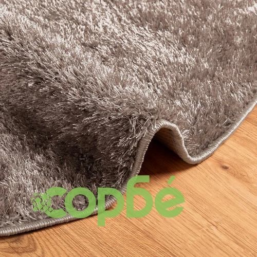 Килим ISTAN с дълъг косъм, лъскава визия, сив,  200 см ➤ топ цена ➤ sorbe.bg