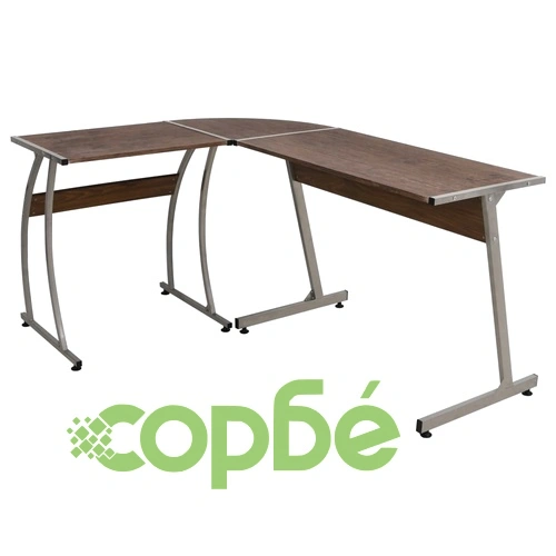 Ъглово бюро, кафяво, инженерно дърво ➤ топ цена ➤ sorbe.bg