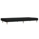 2-местно разтегателно канапе, черно, текстил