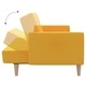 2-местно разтегателно канапе, жълто, текстил