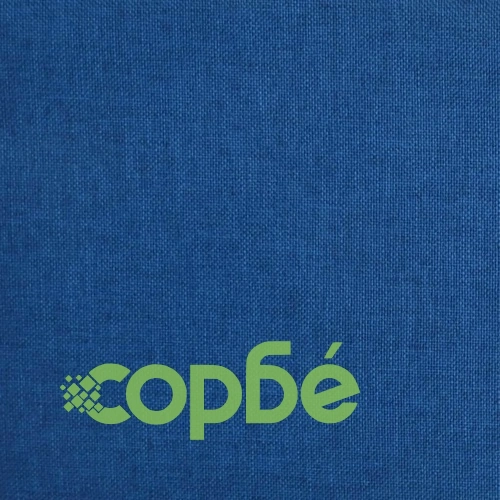 2-местно разтегателно канапе с две възглавници, синьо, текстил ➤ топ цена ➤ sorbe.bg