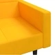 2-местно разтегателно канапе с две възглавници, жълто, кадифе