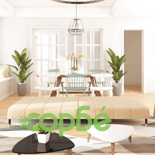 2-местно разтегателно канапе, кремаво, кадифе ➤ топ цена ➤ sorbe.bg