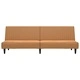 2-местно разтегателно канапе, кафяво, кадифе