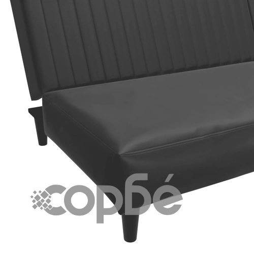 2-местна кушетка, черна, изкуствена кожа ➤ топ цена ➤ sorbe.bg