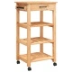 Кухненска количка MONZA 48x40x90 см борово дърво масив