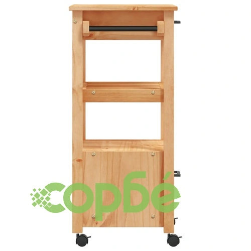 Кухненска количка MONZA 48x40x90 см борово дърво масив ➤ топ цена ➤ sorbe.bg