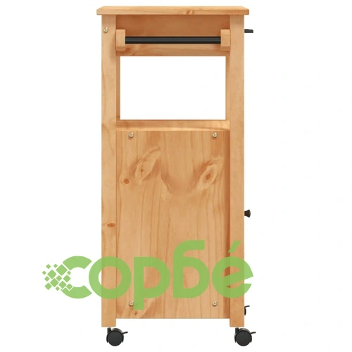 Кухненска количка MONZA 48x40x90 см борово дърво масив ➤ топ цена ➤ sorbe.bg