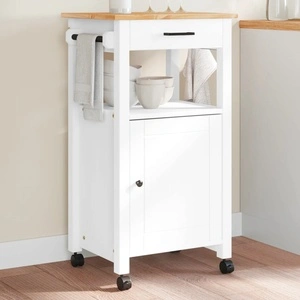 Кухненска количка MONZA 48x40x90 см борово дърво масив