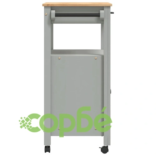 Кухненска количка MONZA 60x40x90 см борово дърво масив ➤ топ цена ➤ sorbe.bg