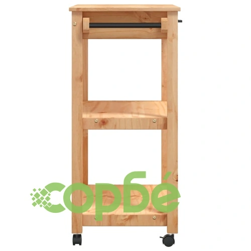 Кухненска количка MONZA 84x40x90 см борово дърво масив ➤ топ цена ➤ sorbe.bg