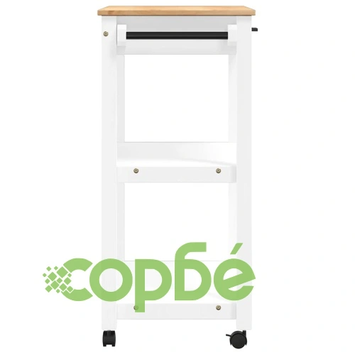 Кухненска количка MONZA 84x40x90 см борово дърво масив ➤ топ цена ➤ sorbe.bg