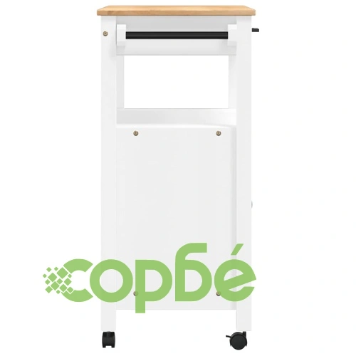 Кухненска количка MONZA 84x40x90 см борово дърво масив ➤ топ цена ➤ sorbe.bg