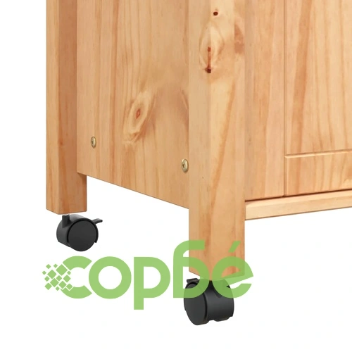 Кухненска количка MONZA 84x40x90 см борово дърво масив ➤ топ цена ➤ sorbe.bg